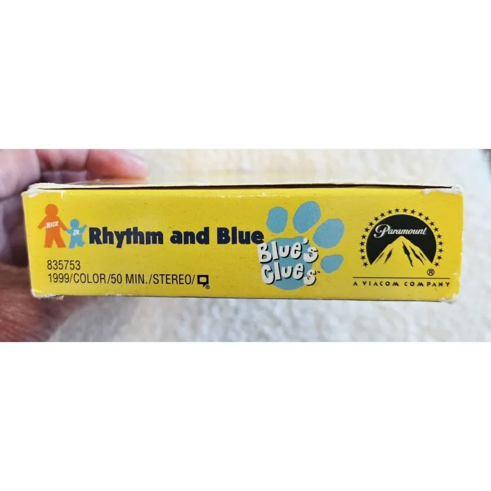 Blues Clues Play Along with Blue Rhythm & Blues VHS Tape 1999 Orange Tape